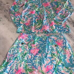 Lilly Pulitzer Pink and Blue Floral Set